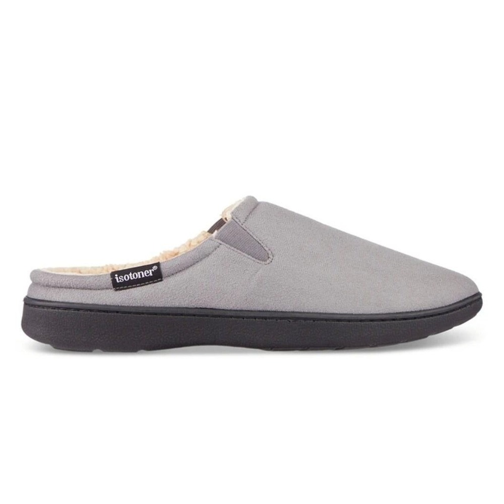 Isotoner Slipper Clogs Mens Gel Infused Memory Foam Indoor Outdoor Gray 9.5-10.5